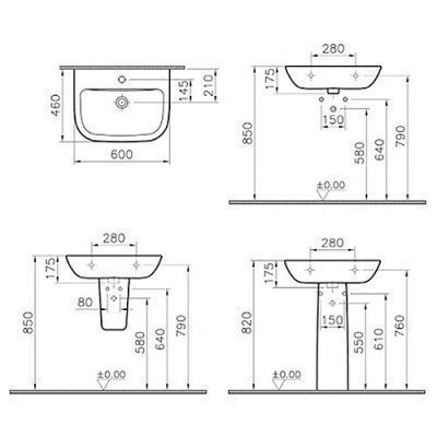 Раковина Vitra - S 20 50x46.5 (5503B003-0001)