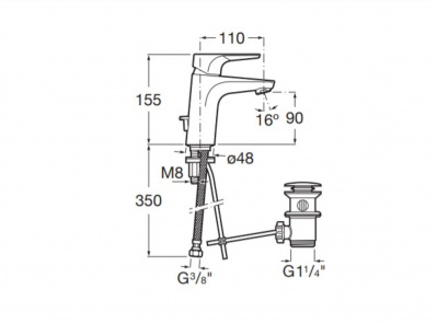 Смеситель для раковины Roca - Atlas (5A3090C00)