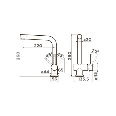 Смеситель для кухни Omoikiri Koriyama (4991005)