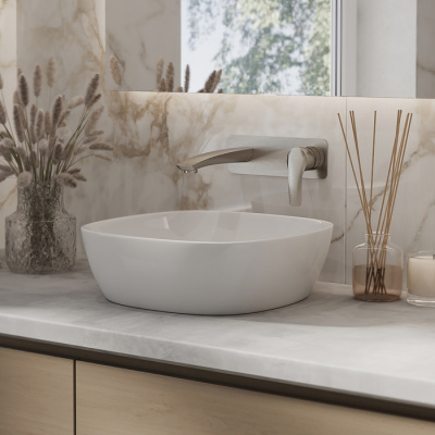 Встраиваемый смеситель для умывальника, сатин, Ray, IDDIS (RAYBN00i65) Встраиваемый смеситель для умывальника, сатин, Ray, IDDIS (RAYBN00i65)