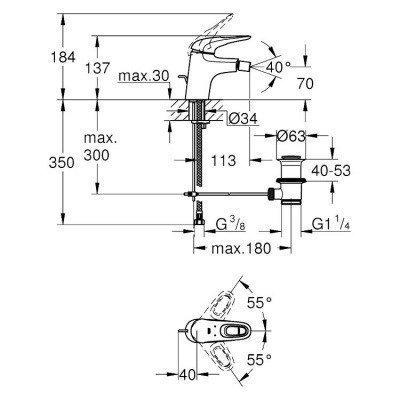 Смеситель для биде Grohe - Eurostyle (33565LS3)