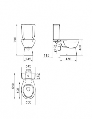 Унитаз напольный Jacob Delafon July (E24541RU-0)
