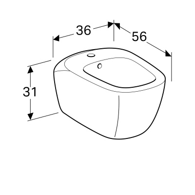 Биде подвесное Geberit 
Citterio
 (500.539.01.1)
