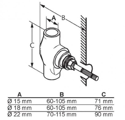 Внутренняя часть запорного вентиля Kludi (29811) Внутренняя часть запорного вентиля Kludi (29811)