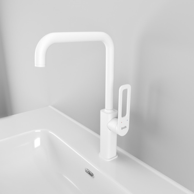 Смеситель для кухни, белый матовый, Slide, IDDIS (SLIWT00i05)