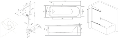 AM.PM Like Комплект ванна 170*70 (WK80EE)