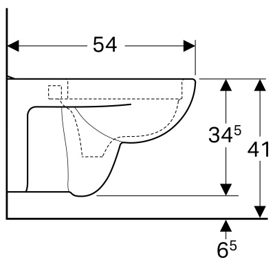 Унитаз подвесной безободковый Geberit Renova Plan (202170000)