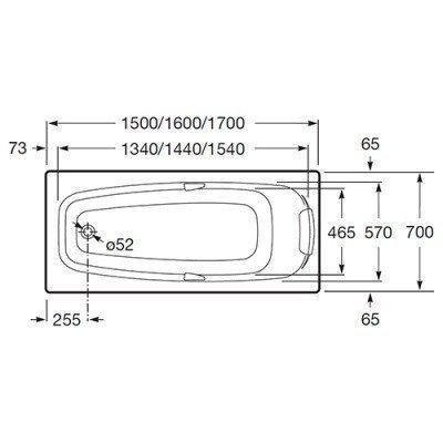 Ванна акриловая Roca - Sureste 170x70 (ZRU9302769)