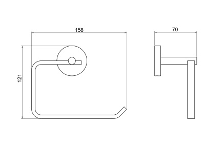 Бумагодержатель квадратный AQUATEK БЕТТА (AQ4608CR)