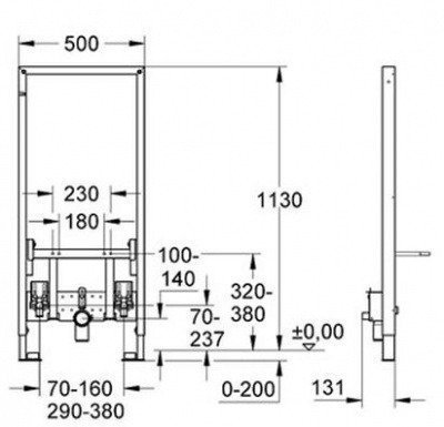 Система инсталляции для подвесного биде GROHE - Rapid SL (38553001) Система инсталляции для подвесного биде GROHE - Rapid SL (38553001)
