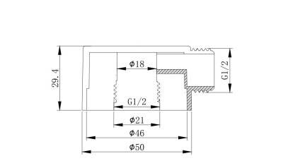 Шланговое подсоединение AQUATEK (AQ2454CR)