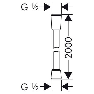 Шланг для душа Hansgrohe - Comfortflex (28169000)