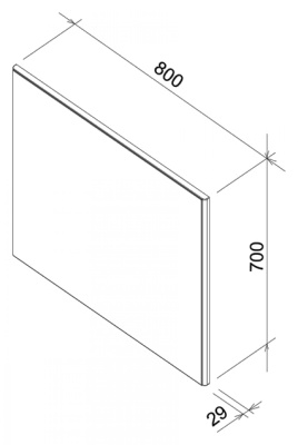 Зеркало Ravak Ring 800 белый (X000000775)