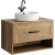 Подвесная тумба Aqwella Craft 80 см с одним ящиком и открытой полкой в цвете дуб балтийский, с умывальником (CRF0108DB)