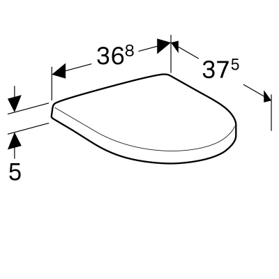 Сиденье для подвесного унитаза Geberit 
Renova Plan
 (573085000)