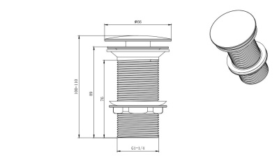 Сливной набор для раковины AQUATEK (AQ6000CR)