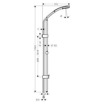 Душевой гарнитур Hansgrohe - Croma 100 (27791000)