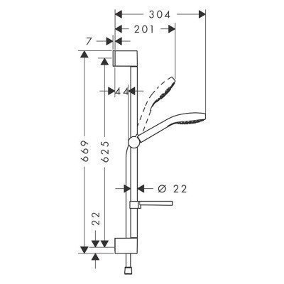 Душевой гарнитур Hansgrohe - Croma Select E (26586400) Душевой гарнитур Hansgrohe - Croma Select E (26586400)