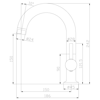 Смеситель Rossinka для кухни/раковины (X25-24U)