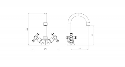 Смеситель для раковины Damixa Retro (230210000)