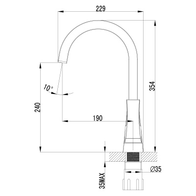 Смеситель Lemark Unit для кухни (LM4555C)