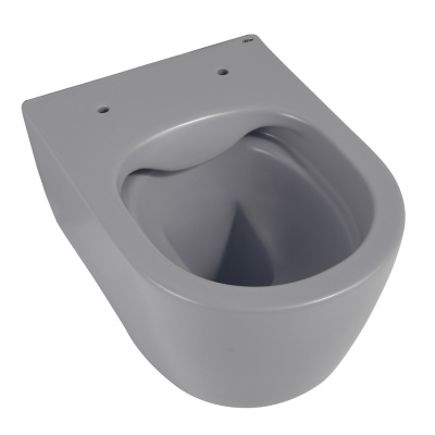 Унитаз ABBER Bequem подвесной серый матовый, безободковый (AC1104MG)