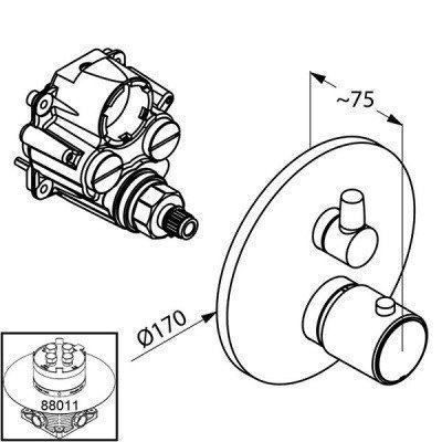 Смеситель для душа  Kludi  -  ZENTA (388350545)