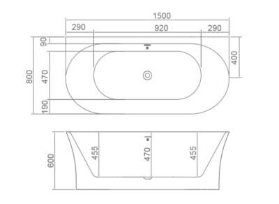 Ванна Calypso VALENCIA 150 1500×800×600 пристенная (8C-360-150) Ванна Calypso VALENCIA 150 1500×800×600 пристенная (8C-360-150)