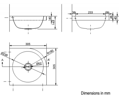 Раковина Nofer из нержавеющей стали угловая закругленная с отверстием для смесителя 145х305х305 (13037.B) Раковина Nofer из нержавеющей стали угловая закругленная с отверстием для смесителя 145х305х305 (13037.B)