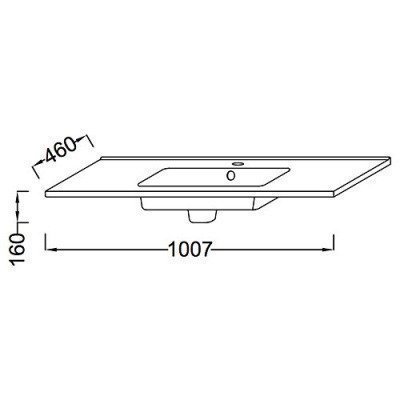 Раковина накладная Jacob Delafon - Ola 101x46 (EXU112-00)