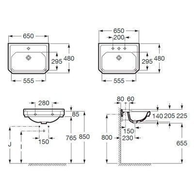 Раковина подвесная Roca - Carmen 65 (3270A1000) Раковина подвесная Roca - Carmen 65 (3270A1000)