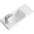 Подвесная тумба Aqwella Alba 60 см левая с одной дверью и открытыми полочками, цвет: корпус - светлый камень, фасад - серый матовый (ALB0106LLS+ALB0706GRМ)