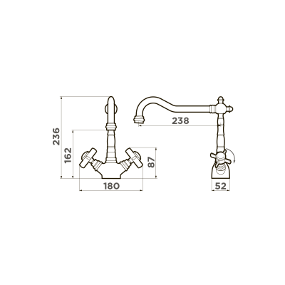 Смеситель для кухни Omoikiri Tokigawa-AB     (4994257)