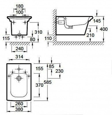 Биде подвесное JACOB DELAFON - Stillness (E1304-00)