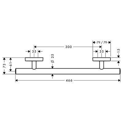Поручень Hansgrohe - PuraVida (41513000) Поручень Hansgrohe - PuraVida (41513000)