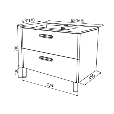 Тумба напольная с умывальником, белая, 80 см, Brick, IDDIS (BRI80WFi95K) Тумба напольная с умывальником, белая, 80 см, Brick, IDDIS (BRI80WFi95K)