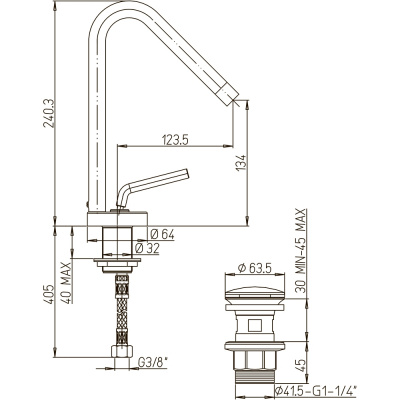 Смеситель для раковины Paini Pixel (81CR211NEWKM)