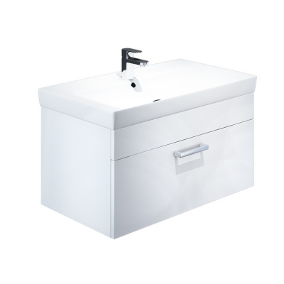 Тумба с умывальником, 80 см, подвесная, белая, New Mirro, IDDIS (NMIR80Wi95K)