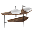 Столешница Vitra Plural 160 см под 2 раковины, цвет американский орех (64043)