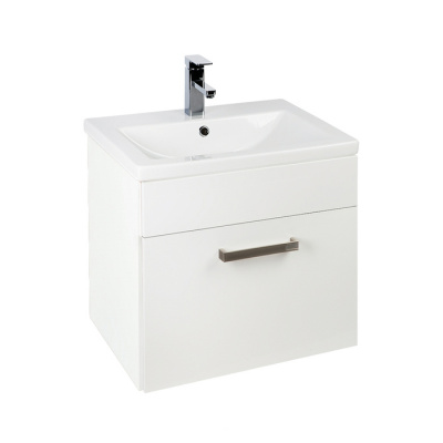 Тумба с умывальником, 50 см, подвесная, белая, New Mirro, IDDIS (NMIR50Wi95K)