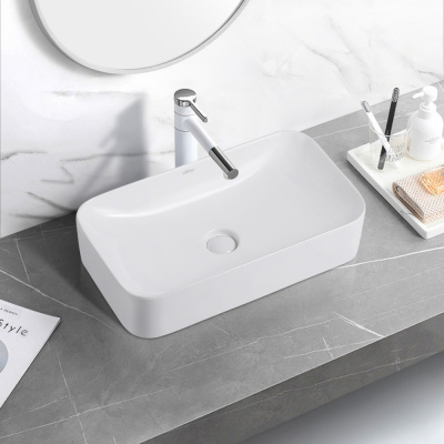 Раковина накладная ABBER Rechteck белая (AC2204)