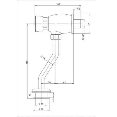 Сливной клапан PAINI Ursula, хром CROMO3 (CR) (52CR815LMKM)