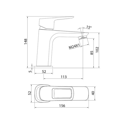 Смеситель для умывальника, Spin, IDDIS (SPISB00i01)