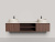Подвесная тумба Salini Domino 2000, шпон, для двух раковин, гладкий фасад (27D220D)