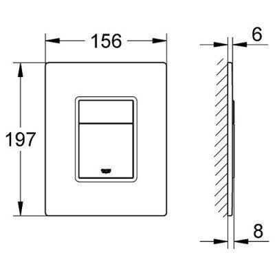 Смывная клавиша Grohe - Skate Cosmopolitan (38845KS0) Смывная клавиша Grohe - Skate Cosmopolitan (38845KS0)