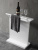 Столик для ванной комнаты ABBER Stein с полотенцедержателем, белый (AS1637)
