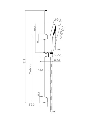 Душевой гарнитур Cersanit NENO (63068)