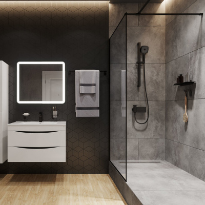 Лейка для душа, черная, Slide, IDDIS (SLI3F0Bi18)