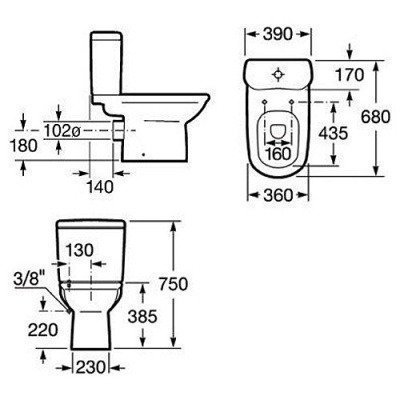 Унитаз напольный (чаша) Roca - Giralda (342466000) Унитаз напольный (чаша) Roca - Giralda (342466000)