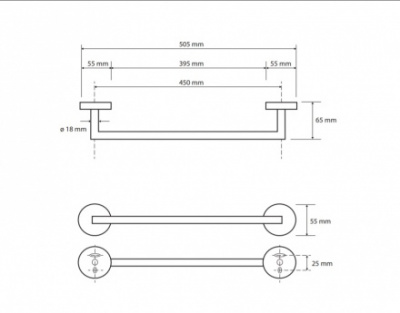 Полотенцедержатель Bemeta WHITE, белый (104204024)